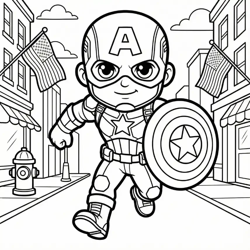 Captain America Coloring Pages