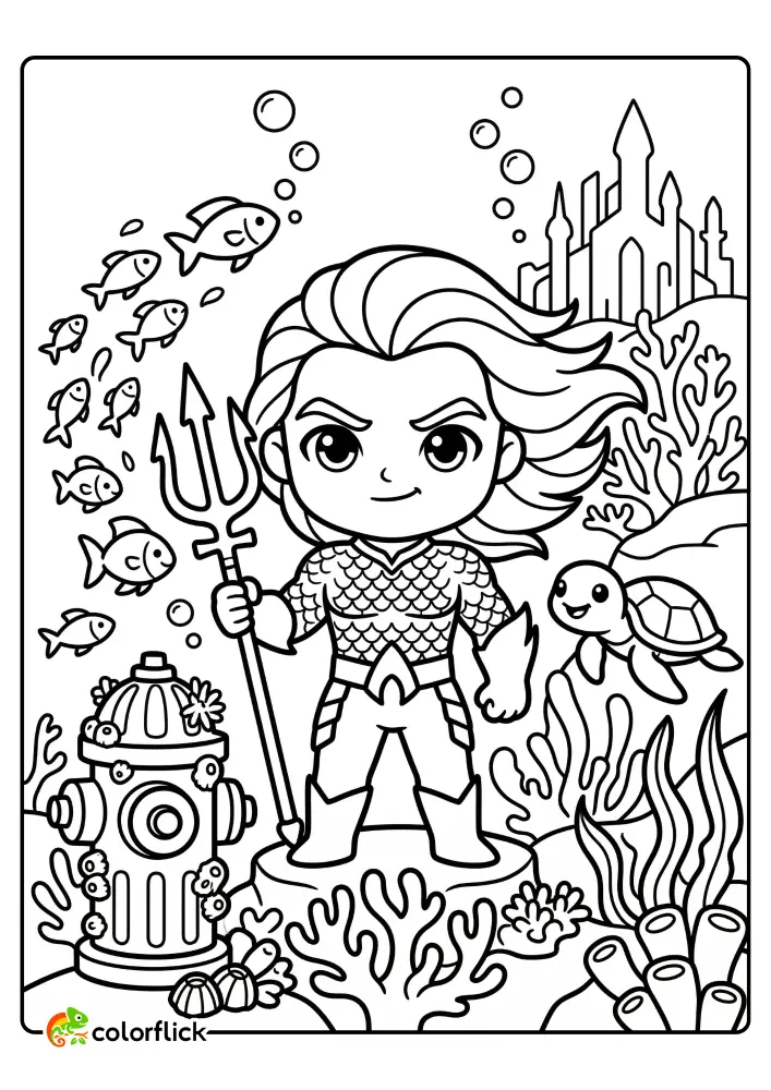 Aquaman Coloring Pages
