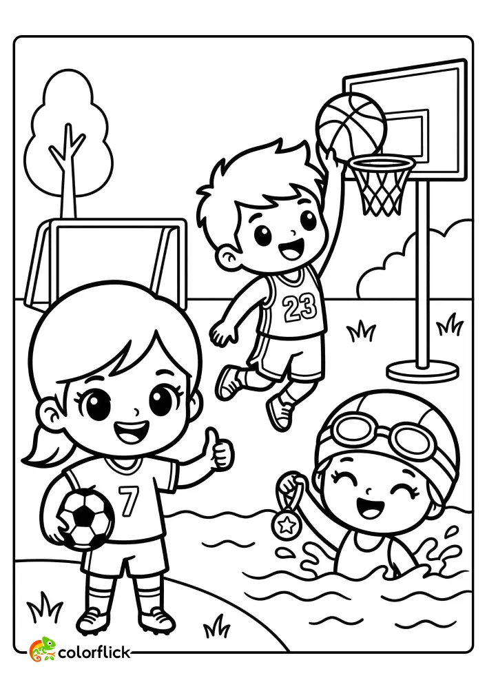 Athletes Coloring Pages