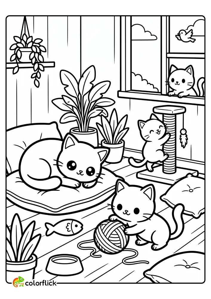 Cat Coloring Pages
