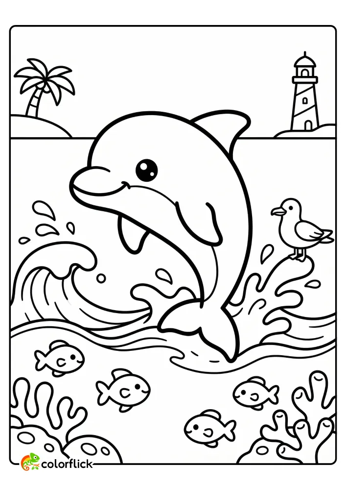 Dolphin Coloring Pages