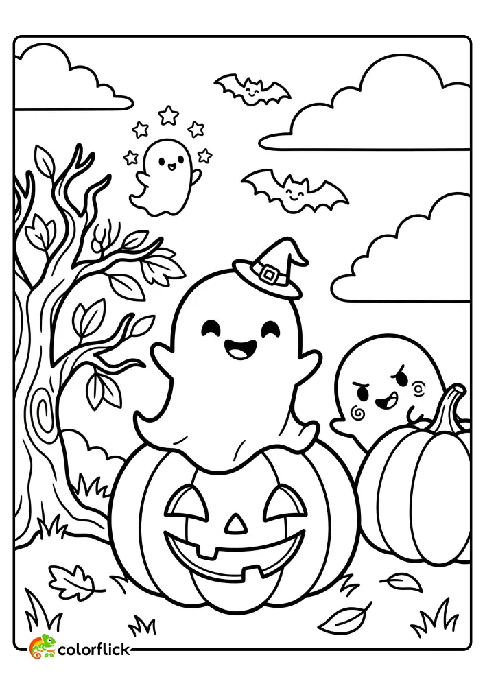 Ghost Coloring Pages