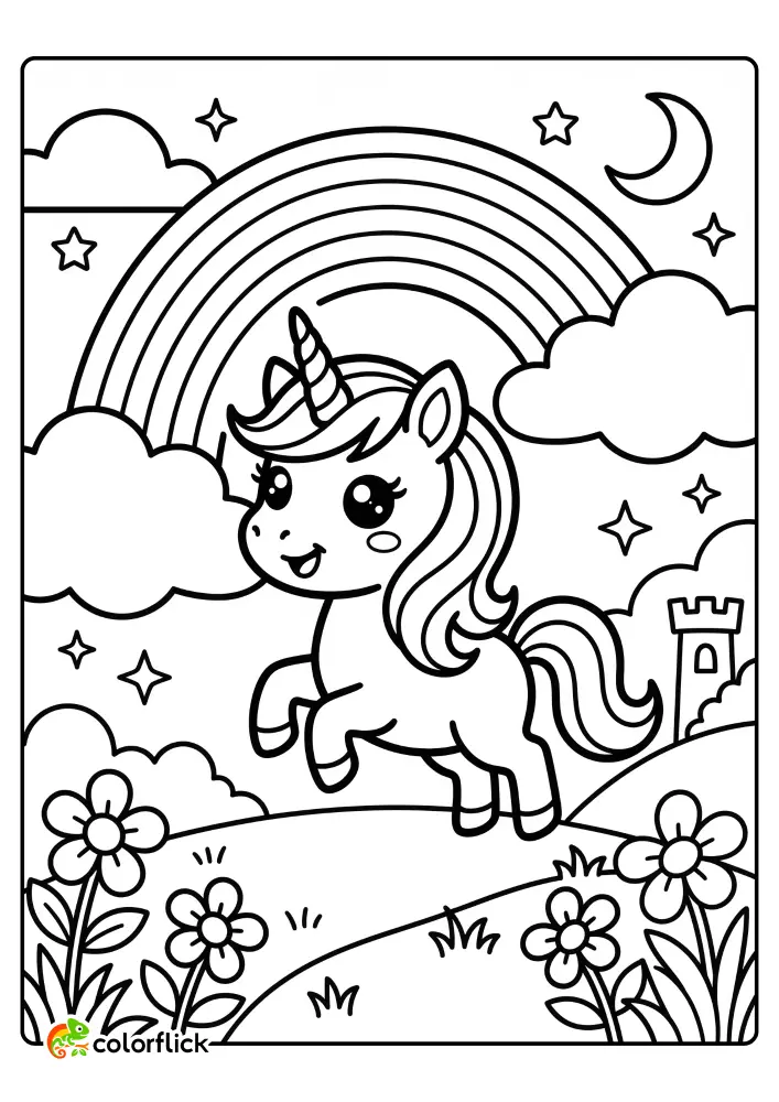 Unicorns Coloring Pages