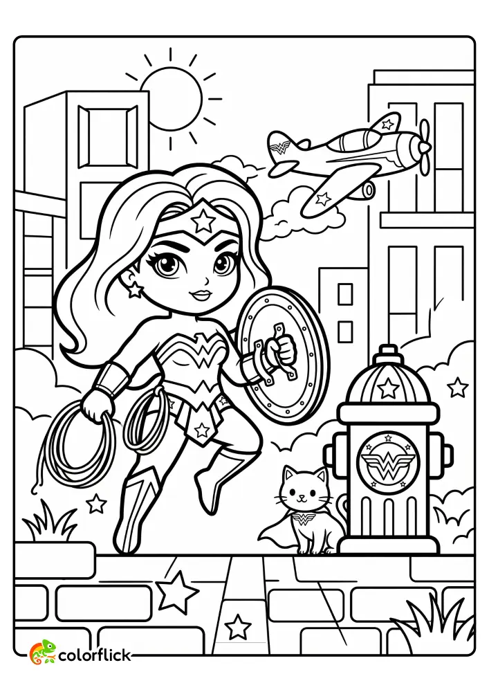 Wonder Woman Coloring Pages