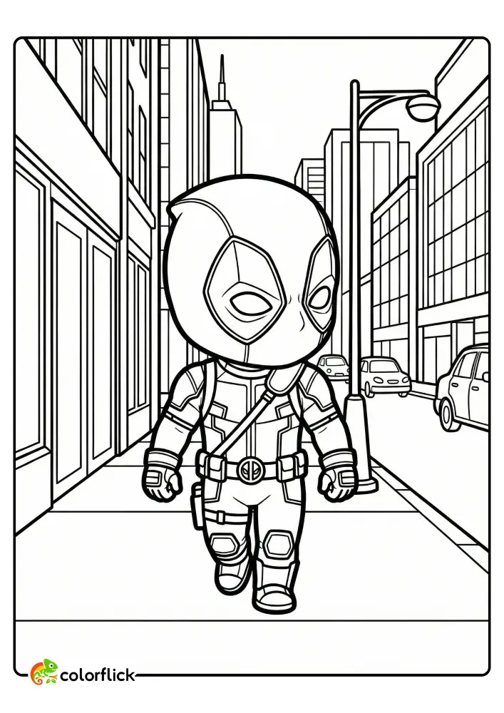 Deadpool Coloring Pages