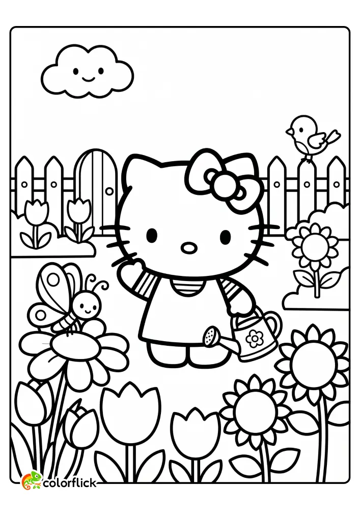 Hello Kitty Coloring Pages