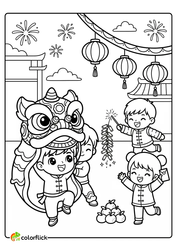 Chinese New Year Coloring Pages