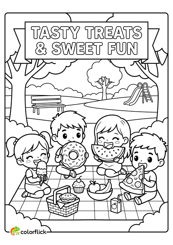 Food and Sweet Coloring Pages
