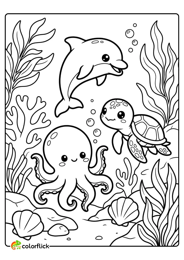 Sea Animals Coloring Pages