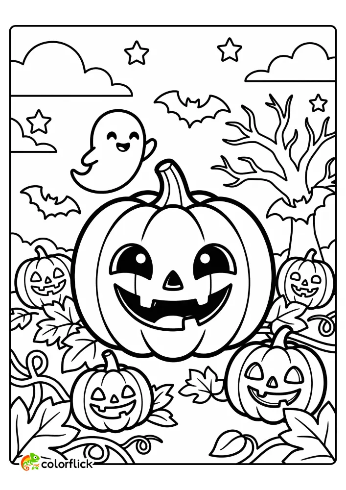 Jack O’ Lantern Coloring Pages