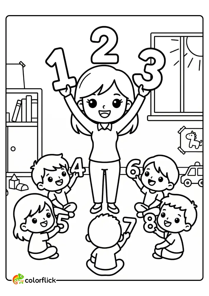 Teacher Coloring Pages