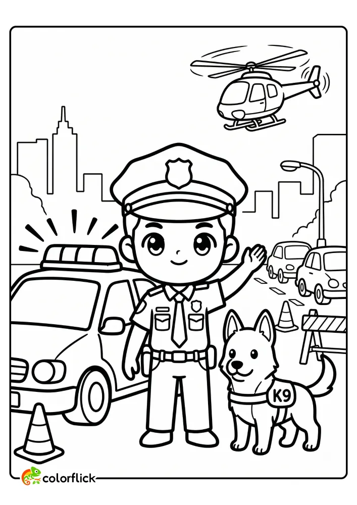 Police Officer Coloring Pages