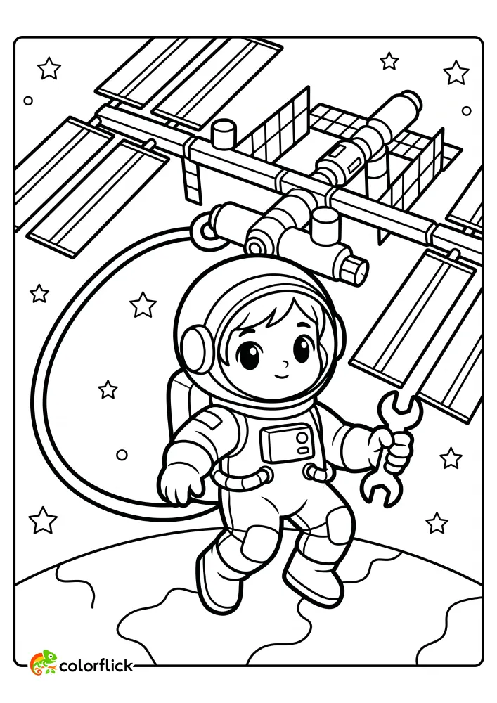 Astronaut Coloring Pages