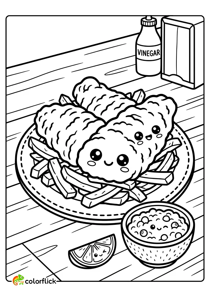 Food Around the World Coloring Pages