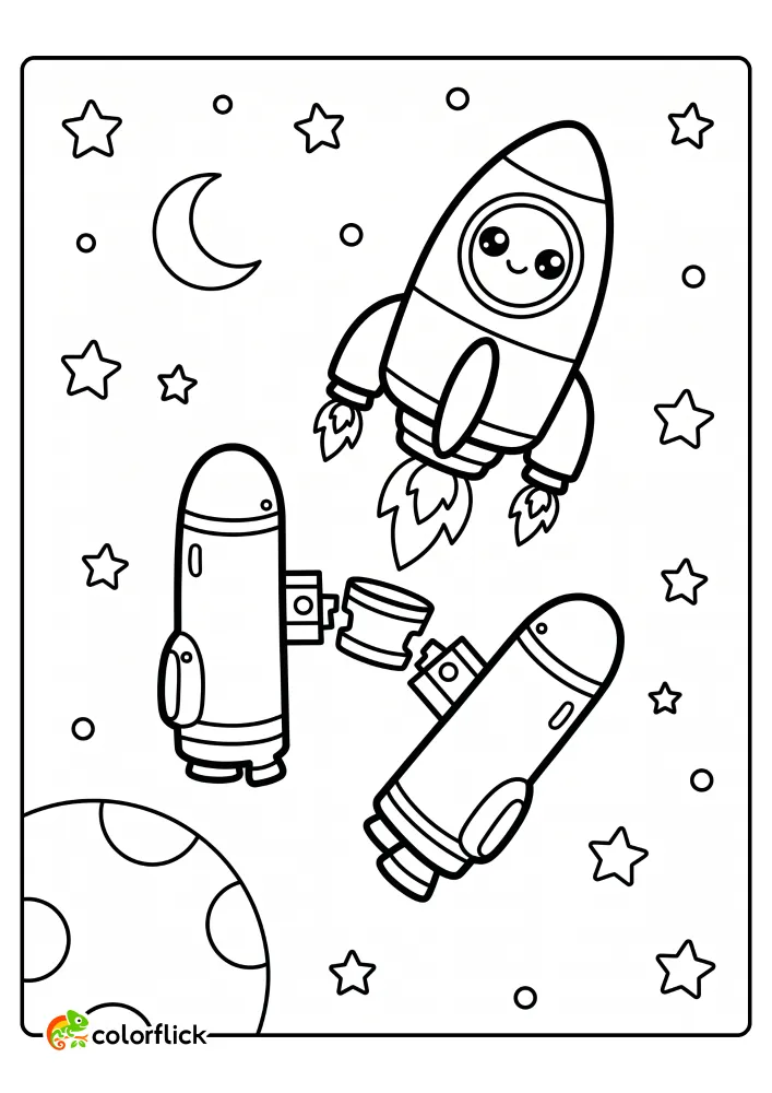Space Coloring Pages