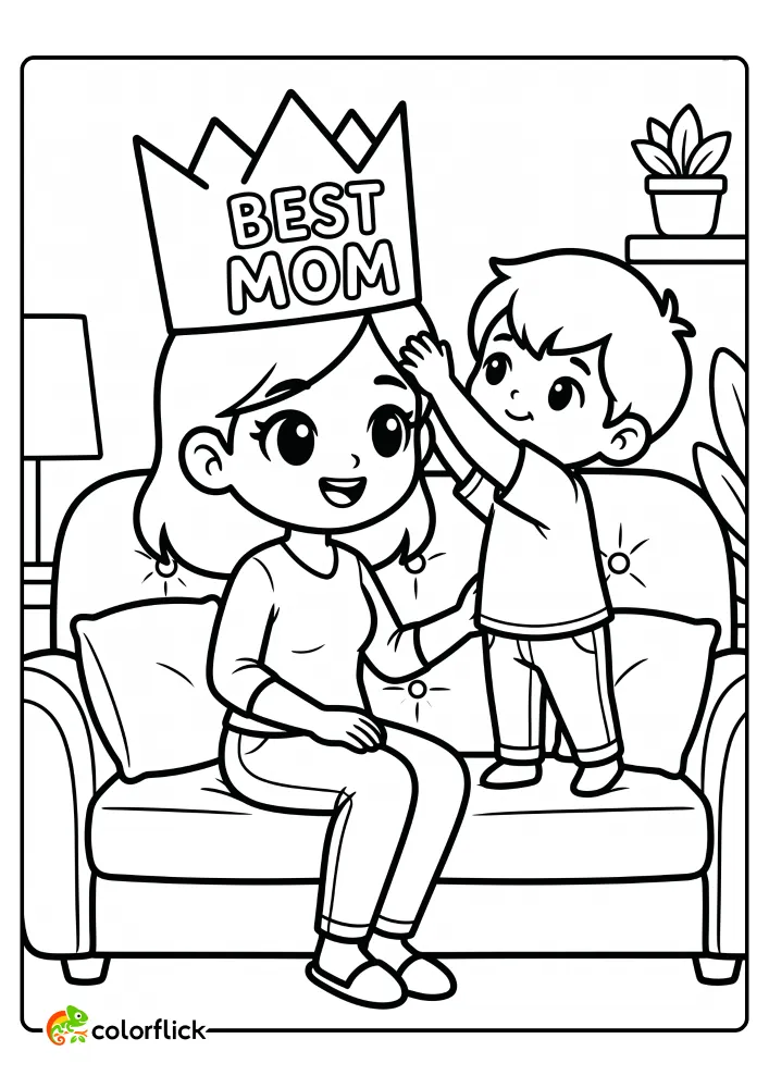 Mother's Day Coloring Pages