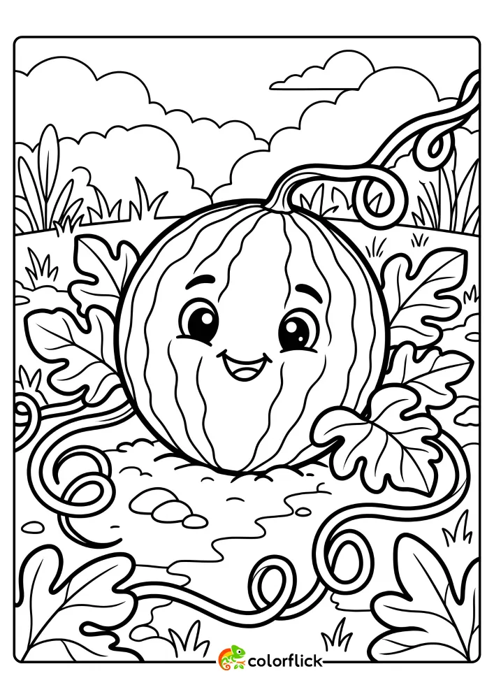 Watermelon Coloring Pages
