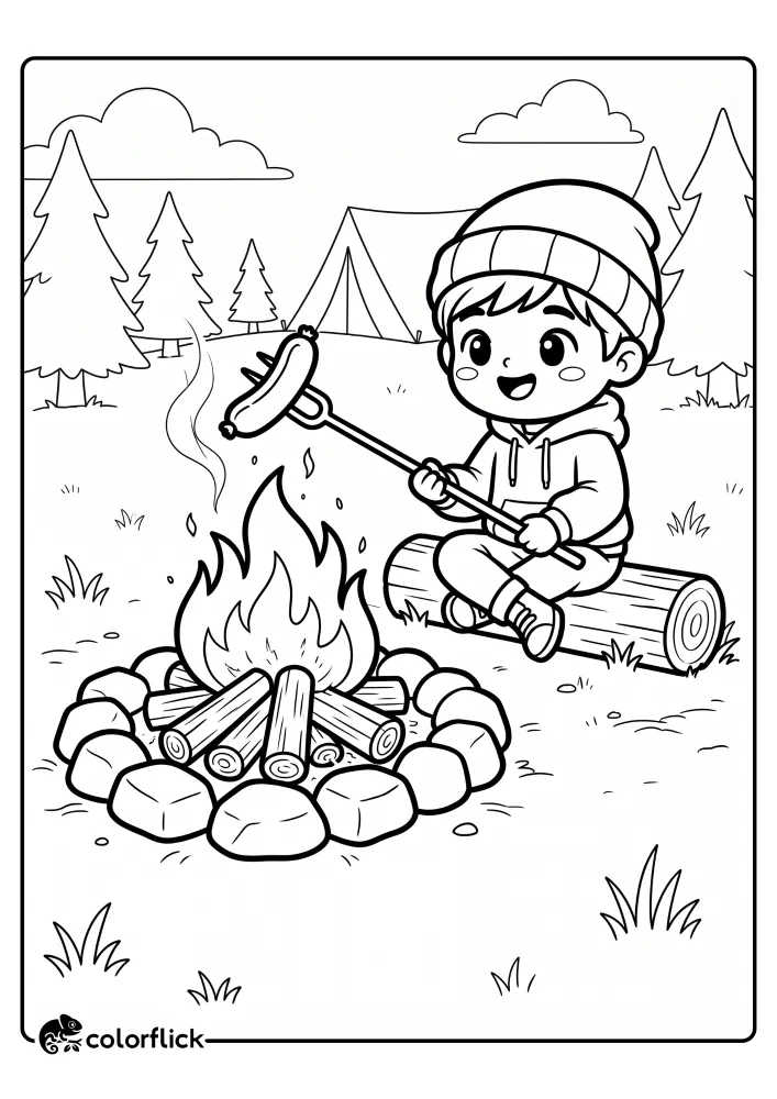 Camping Coloring Pages