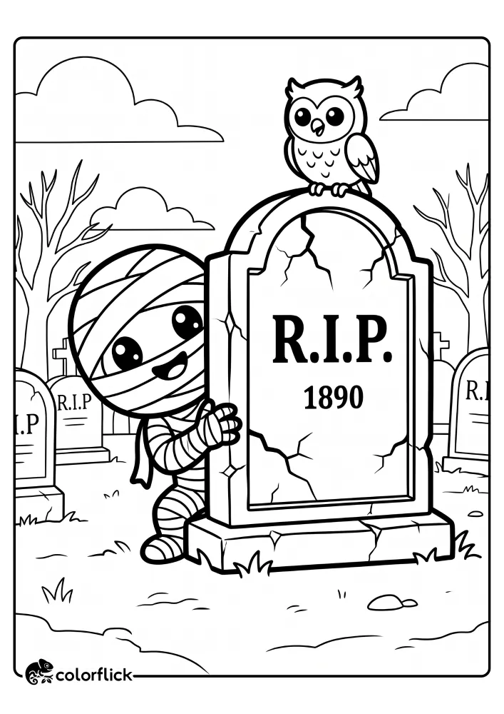 Mummy Coloring Pages
