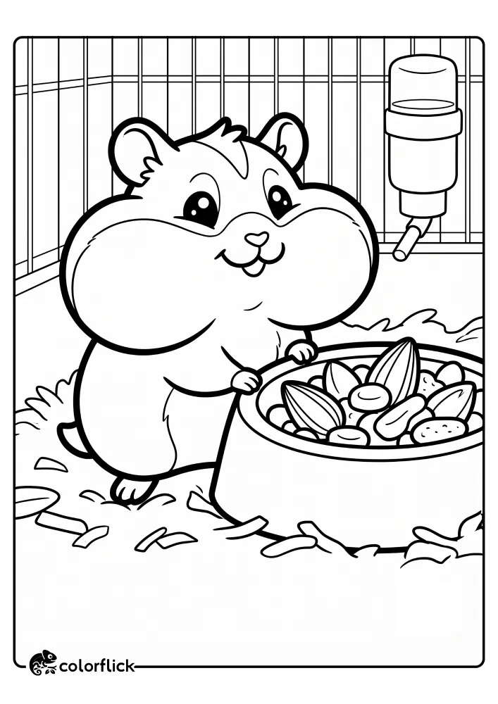 Hamster Coloring Pages