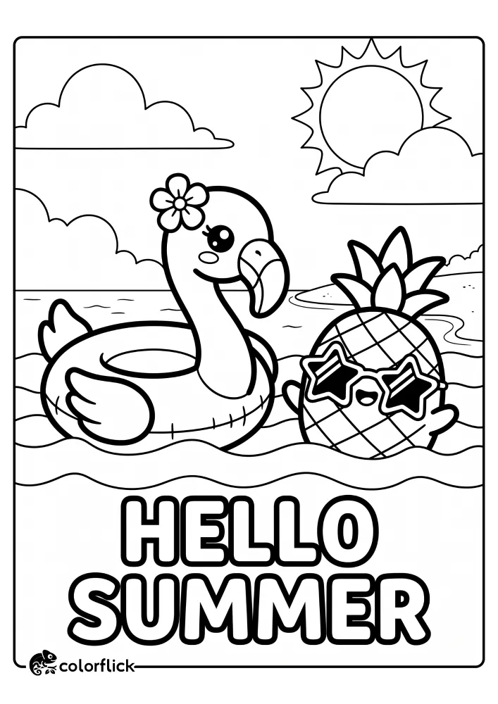 Summer Coloring Pages