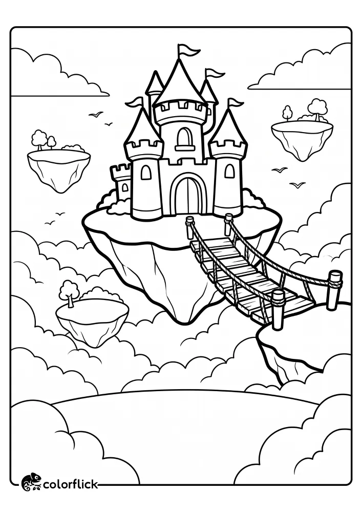 Fantasy Landscape Coloring Pages