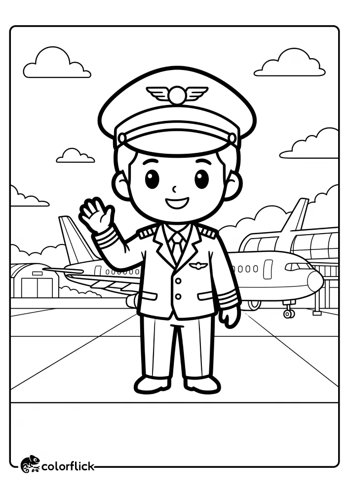 Pilot Coloring Pages