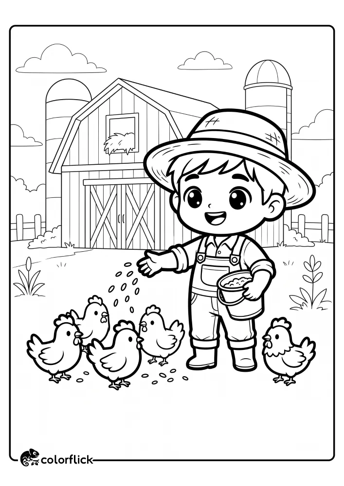 Farmer Coloring Pages