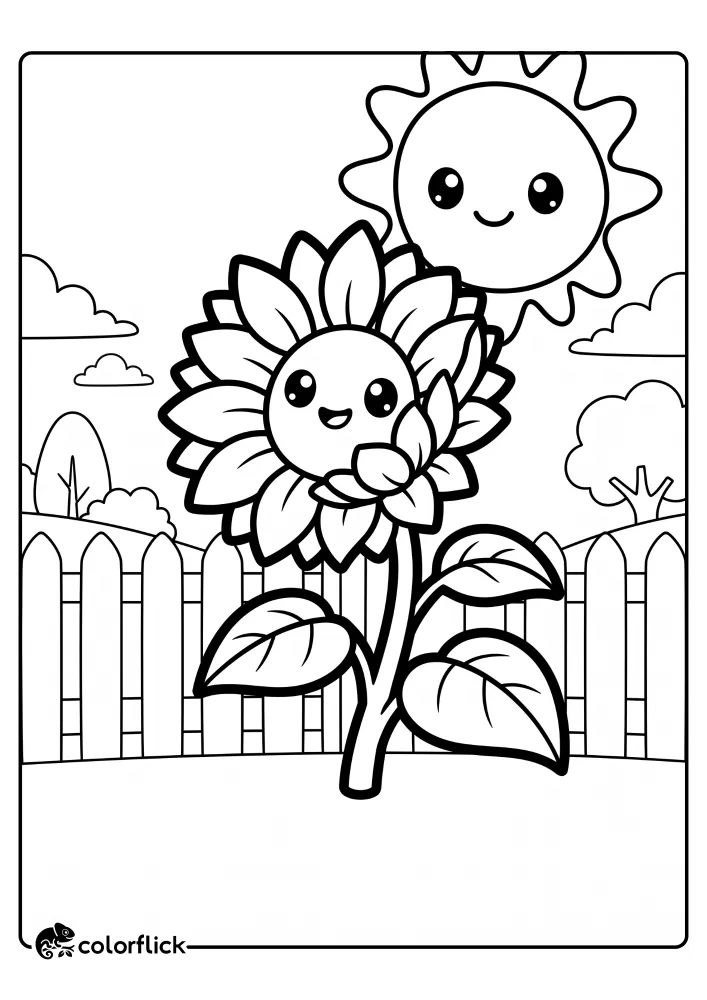 Sunflower Coloring Pages